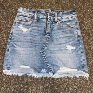 American Eagle High Rise Mini Jean Skirt Super stretch